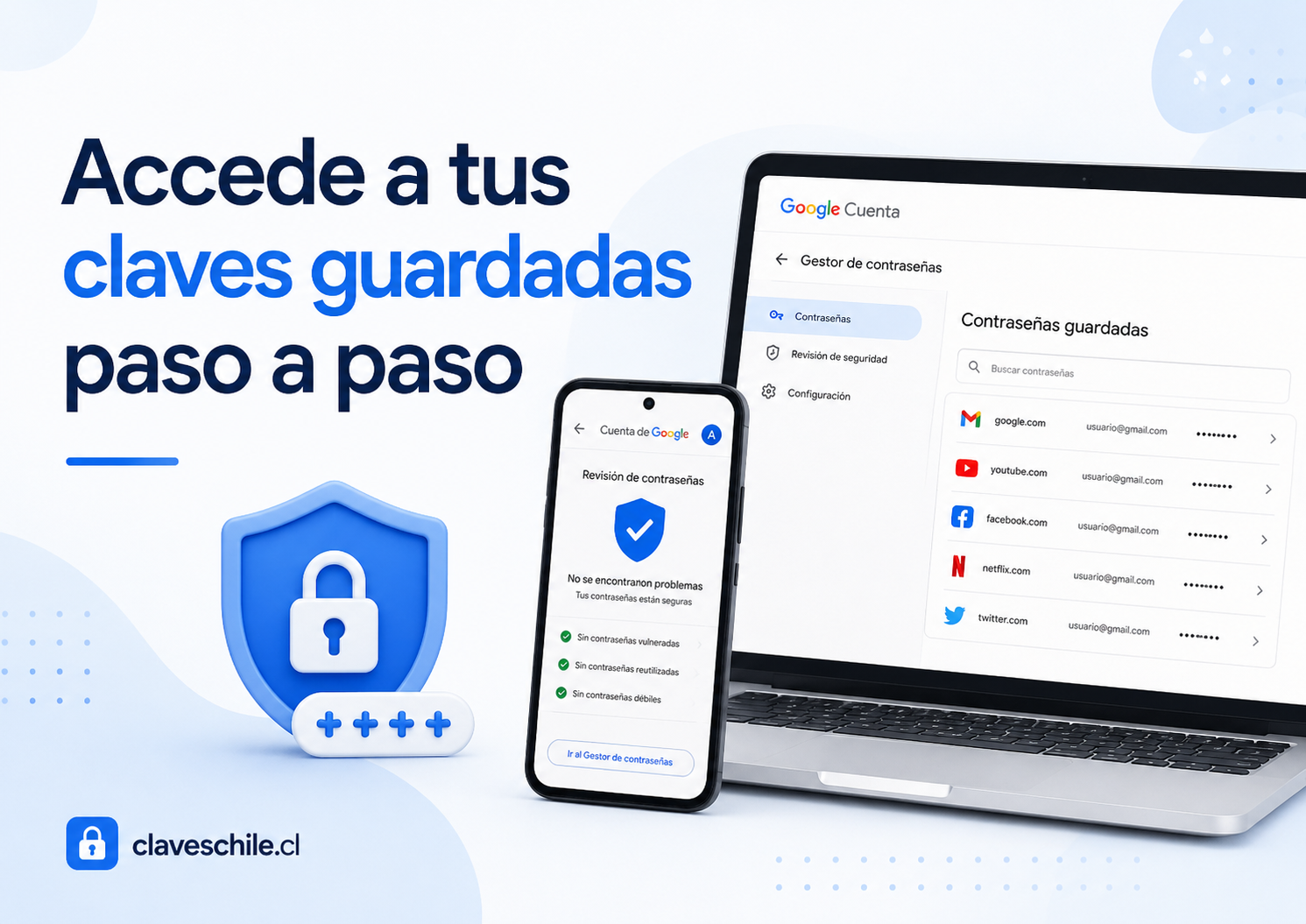 Dónde ver las contraseñas guardadas en Google desde el navegador