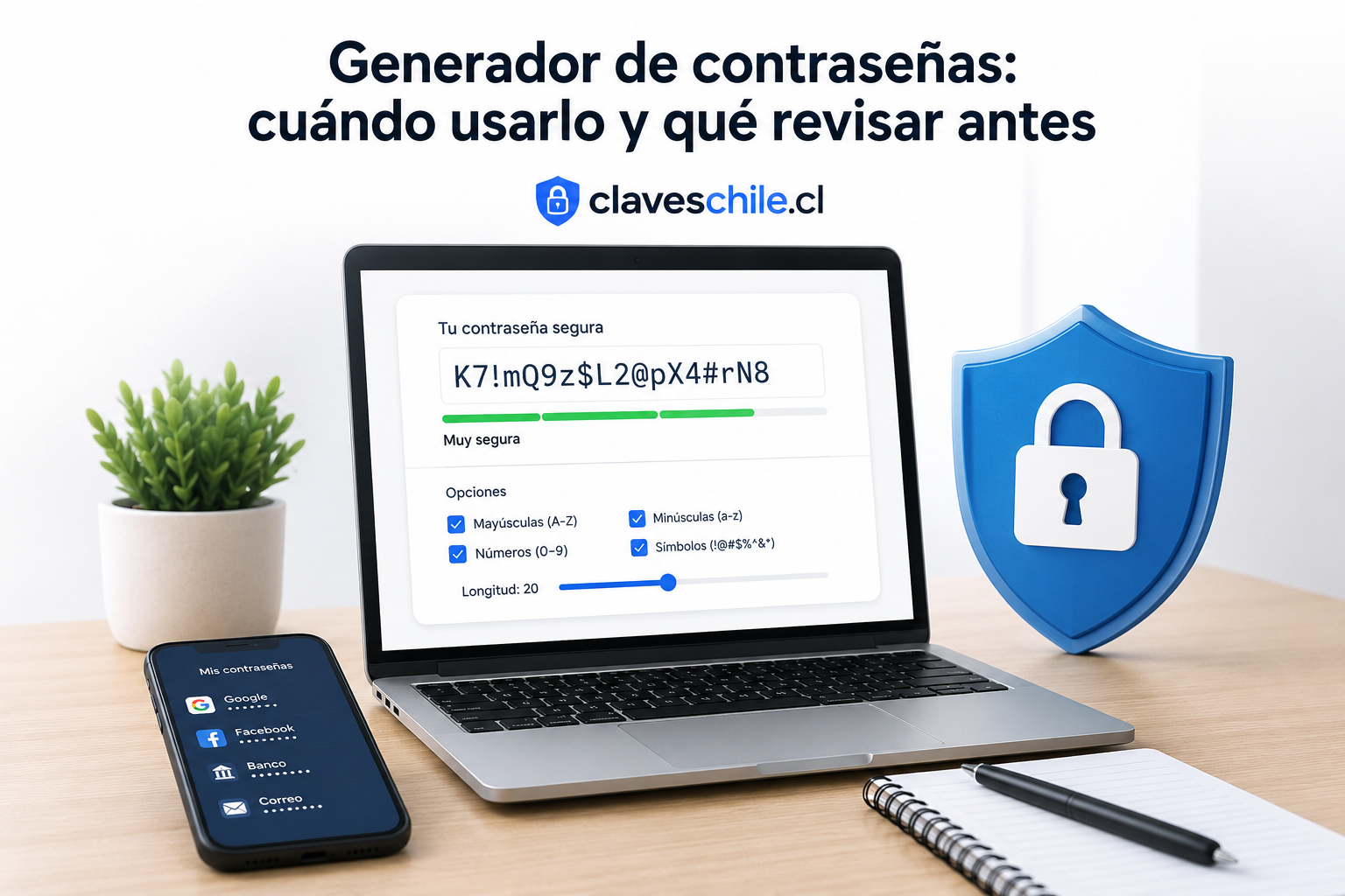 Qué características debe tener una contraseña generada