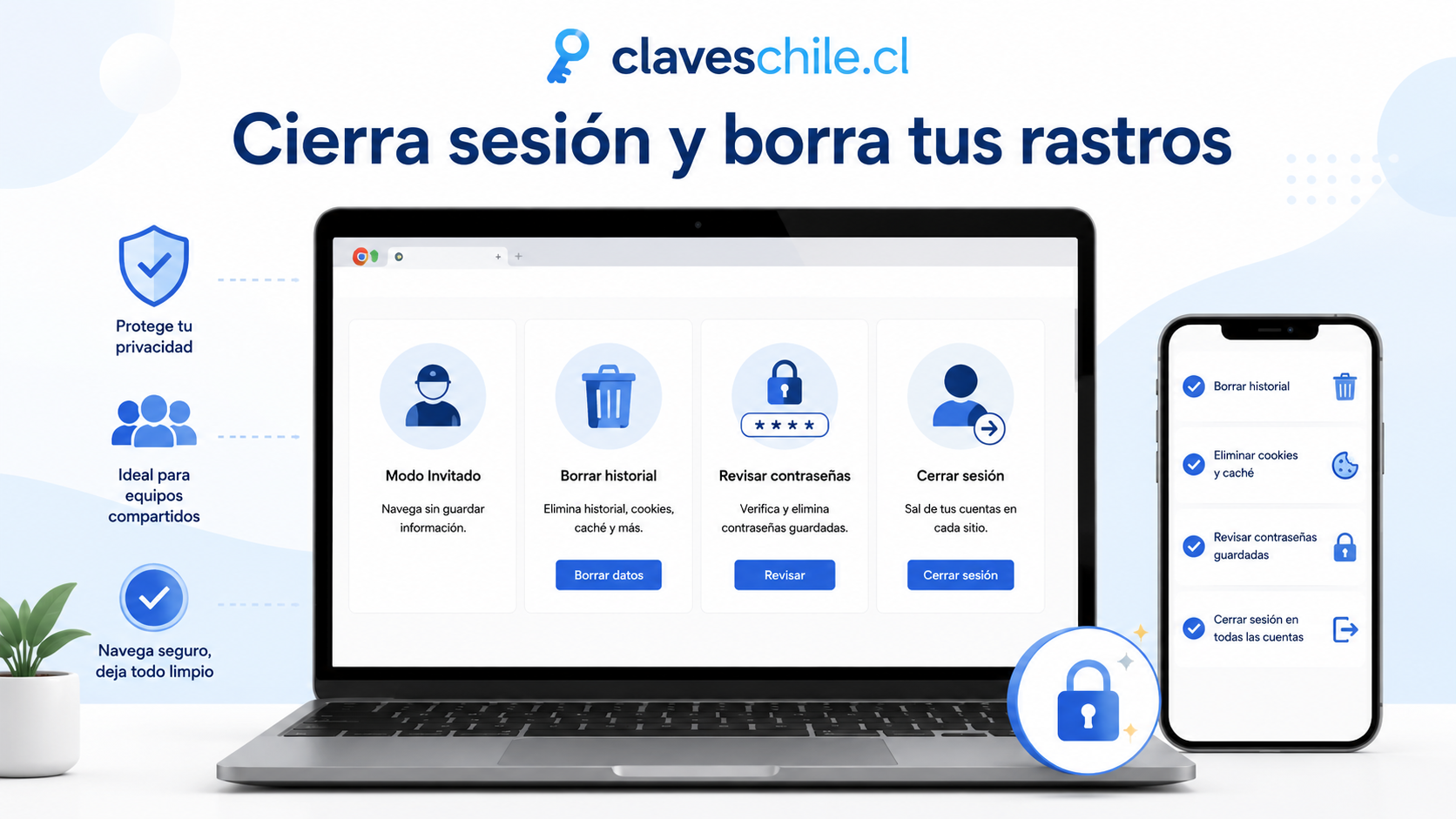 Cómo borrar historial, cookies y datos de navegación