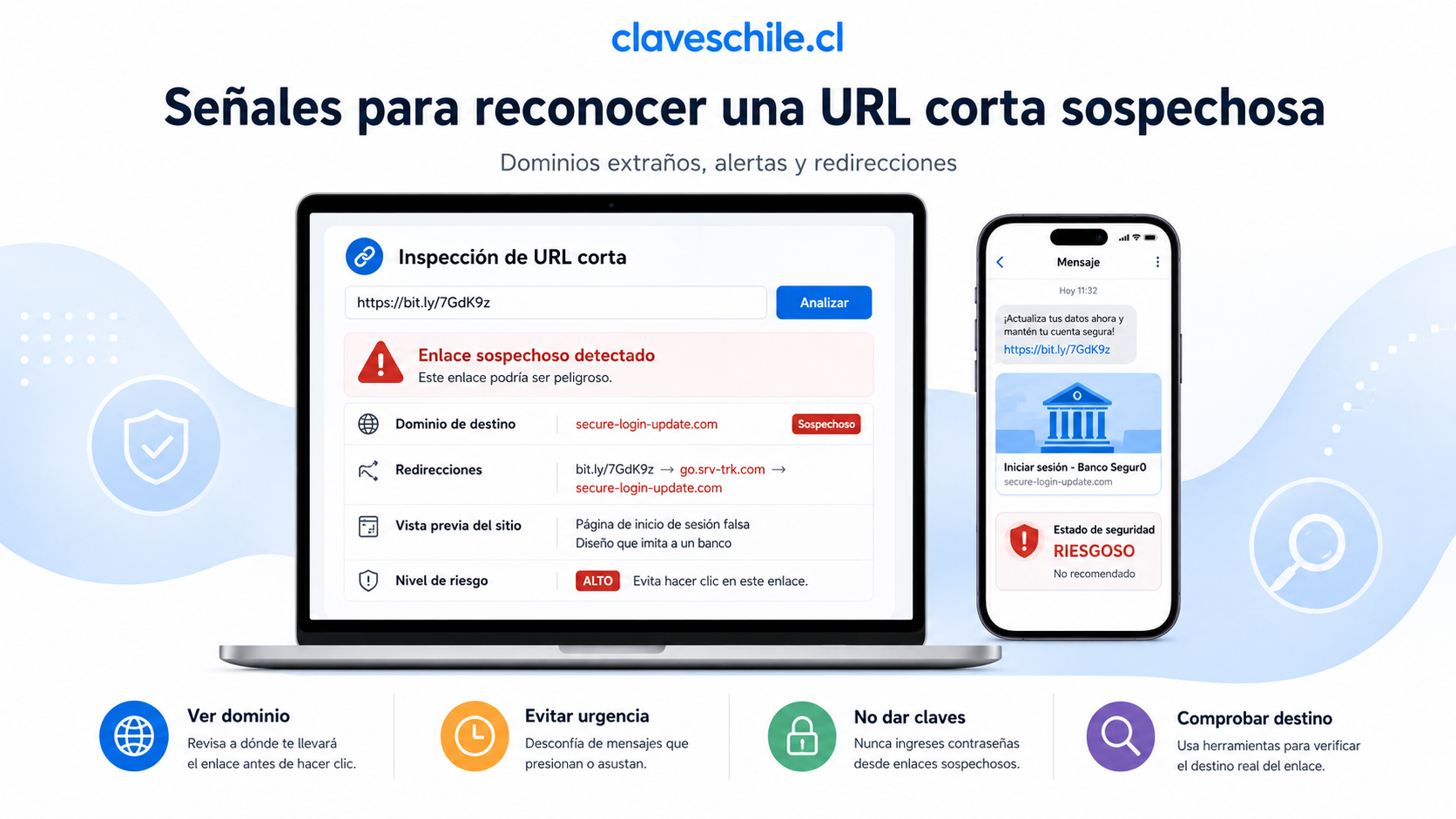 Cómo detectar enlaces acortados peligrosos por SMS