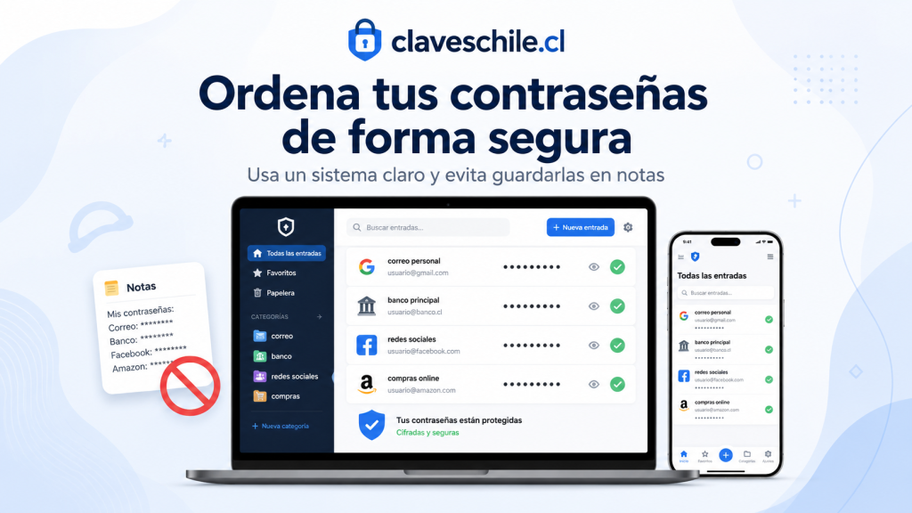 Cómo ordenar tus contraseñas sin guardarlas en notas