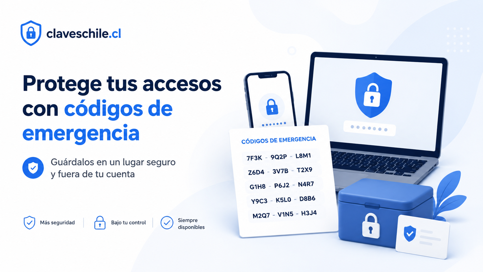 Dónde guardar los códigos de respaldo