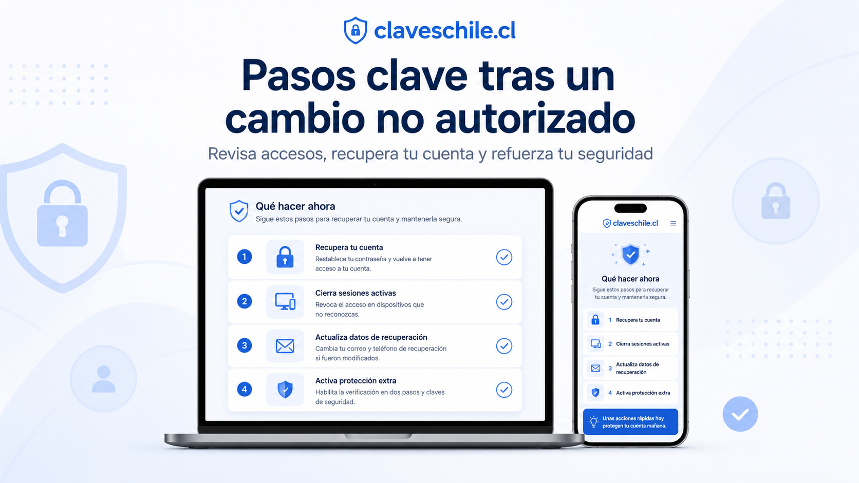 Qué hacer si cambiaron el correo o teléfono de recuperación